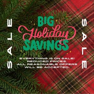 Holiday Sale! All new and used items! Make an offer.